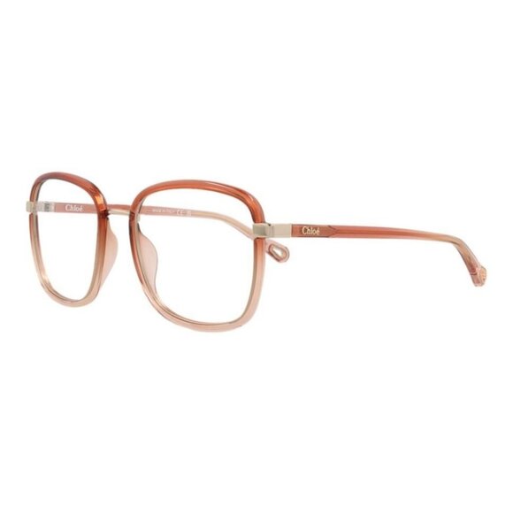 Chloé Womens Square/Rectangle Orange Orange Transparent Fashion Designer Eyewear - Picture 1 of 4
